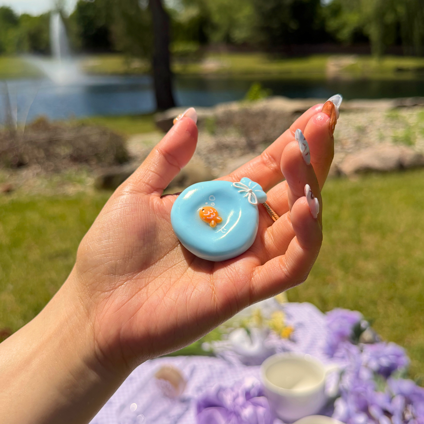 pocket goldfish 🧡 worry stone 🐠🫧