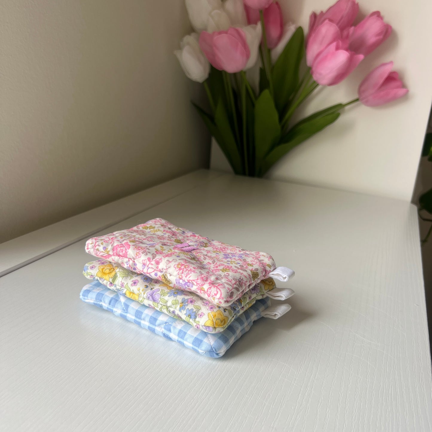 bloom quilted keychain wallet - embroidery option