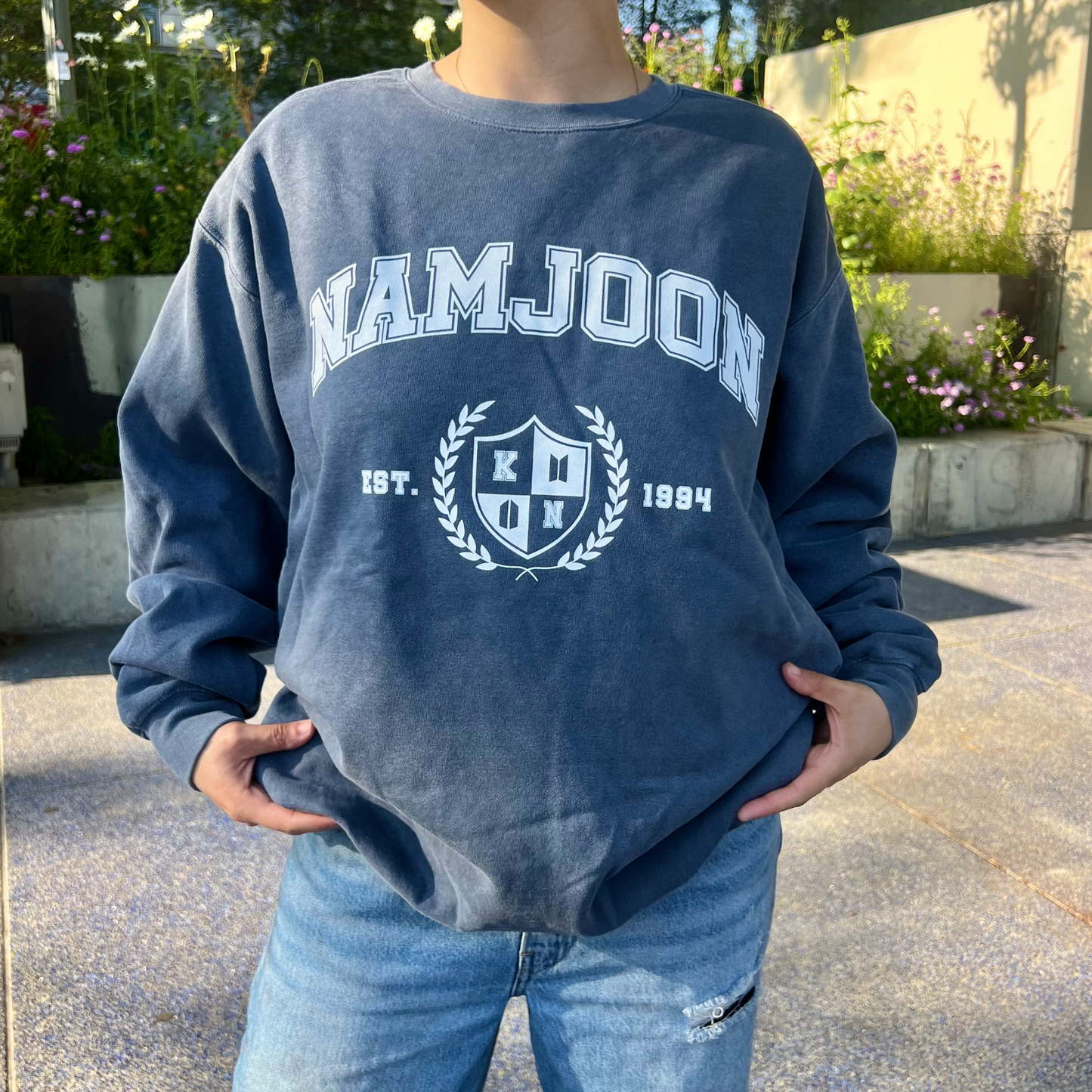 namjoon university sweatshirt