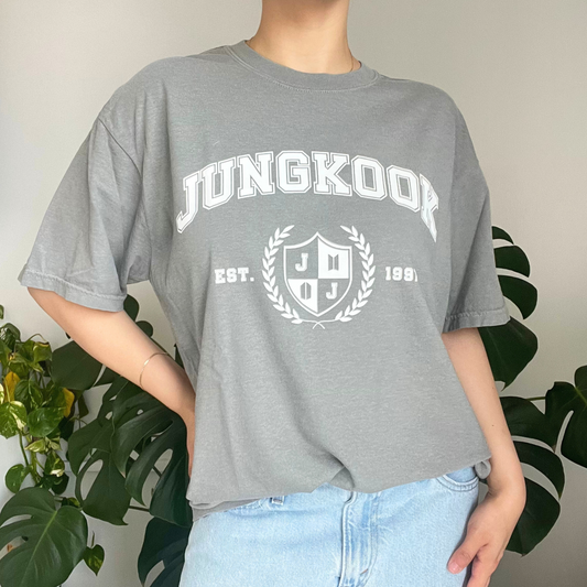 jungkook university t-shirt