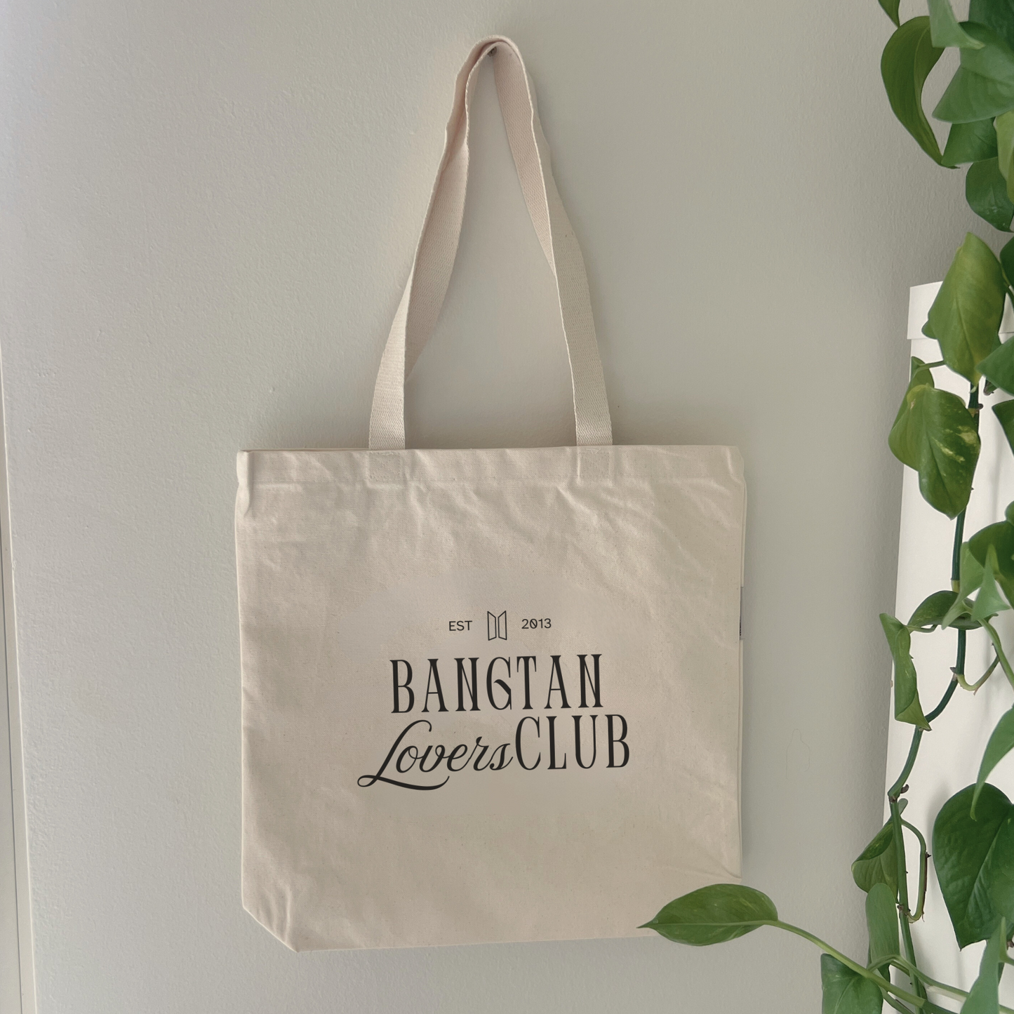 bangtan lovers club organic tote bag