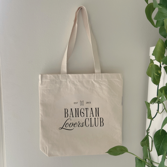 bangtan lovers club organic tote bag