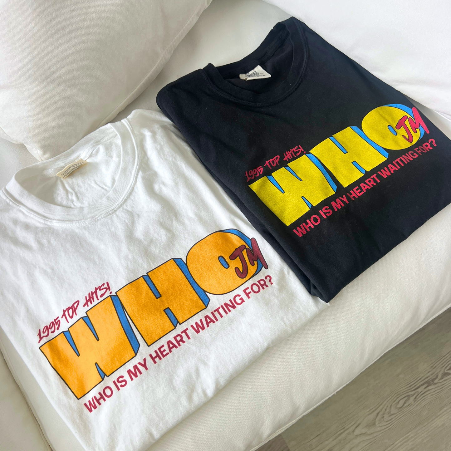 jimin "who" 2000's mtv style t-shirt