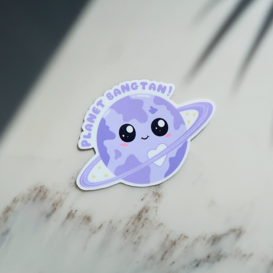 planet bangtan waterproof sticker