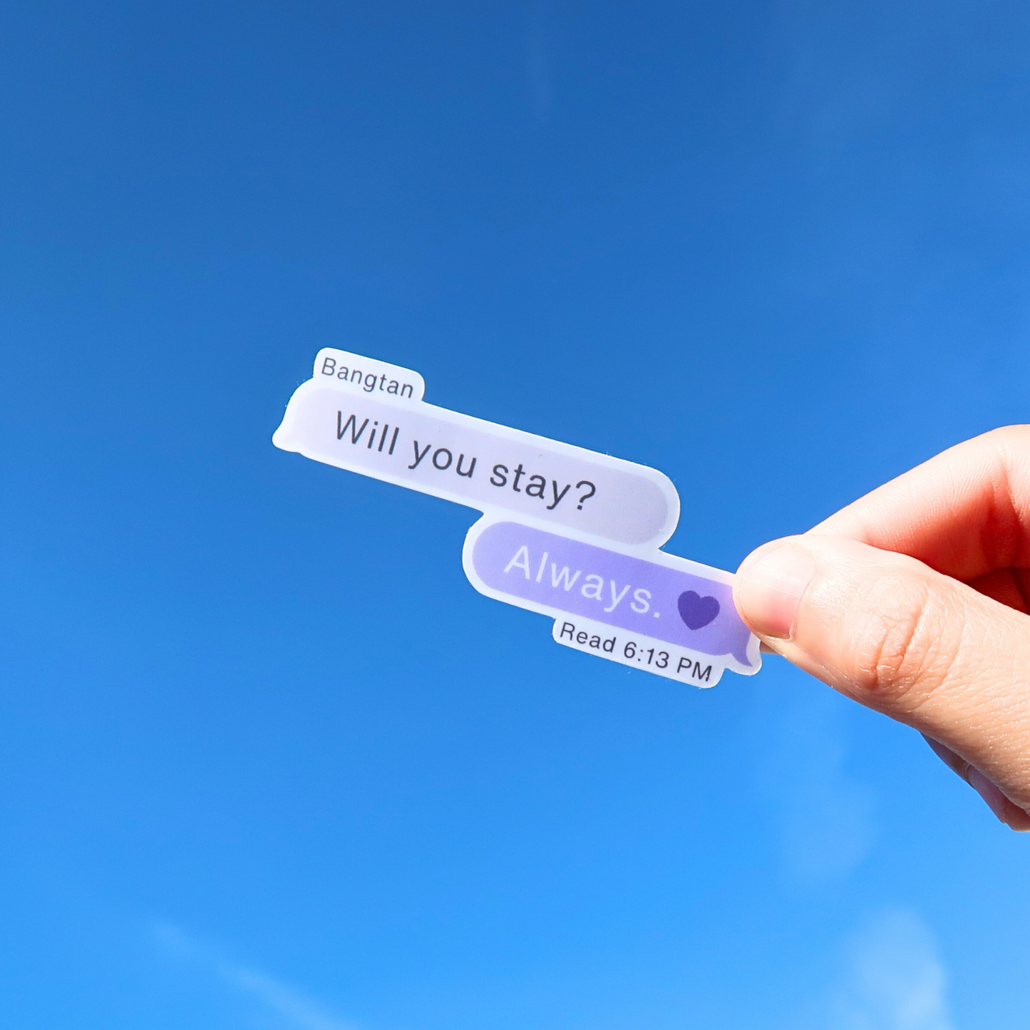 take two text message | waterproof sticker