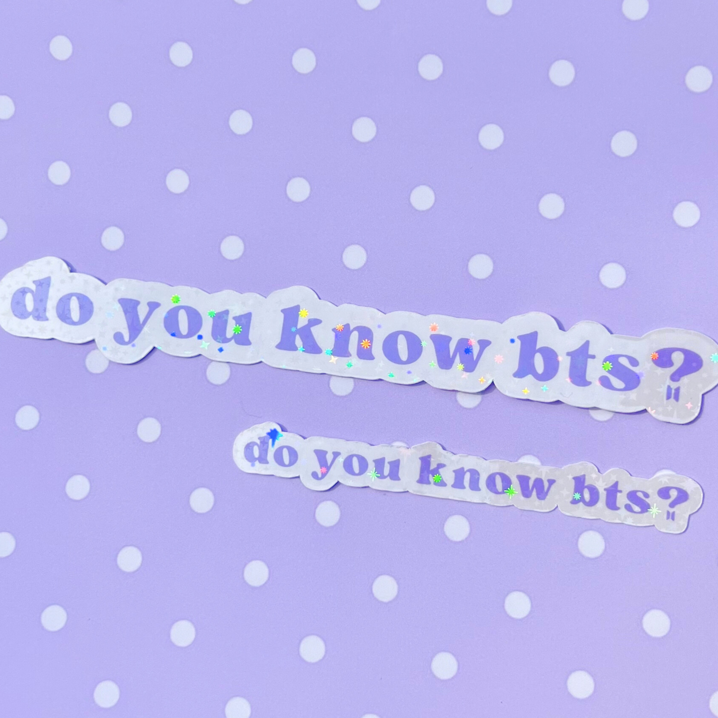 do you know bts | waterproof glitter sticker