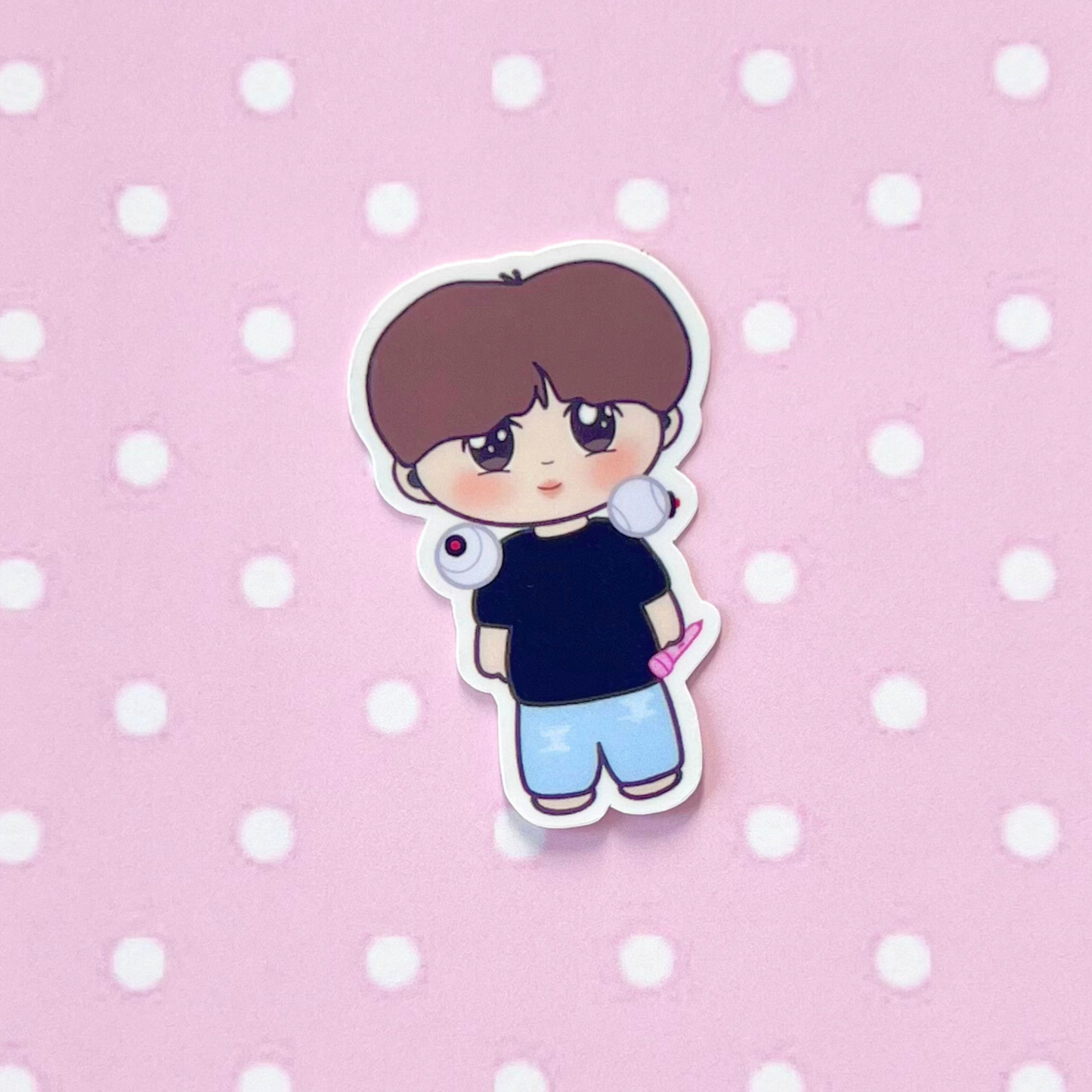 jin army bomb chibi | waterproof sticker