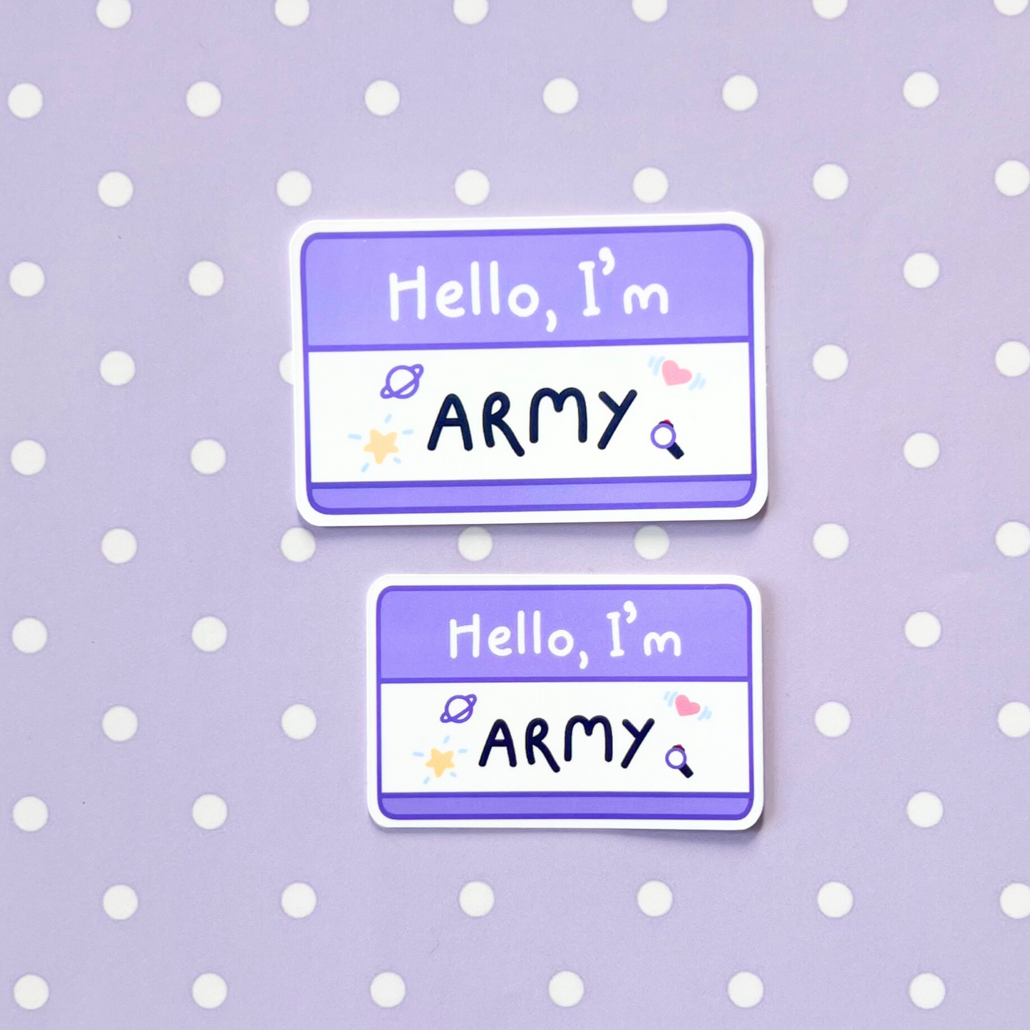 army name tag | waterproof sticker