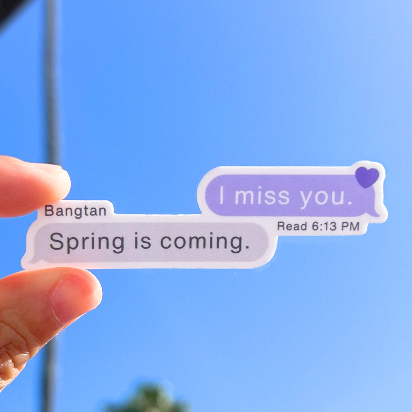 spring day | spring is copming text | waterproof sticker