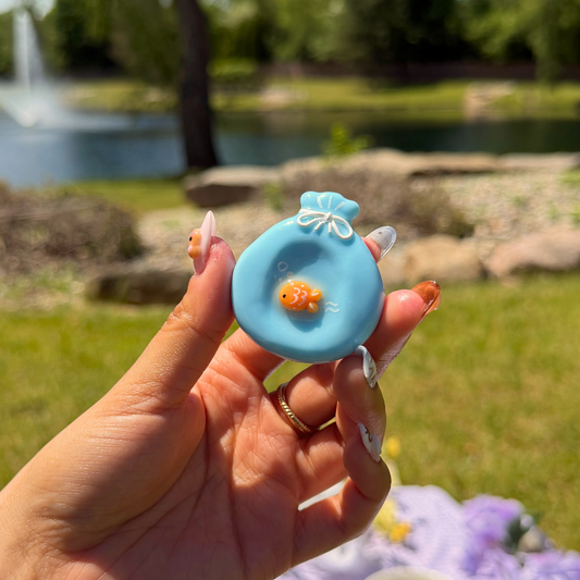 pocket goldfish 🧡 worry stone 🐠🫧