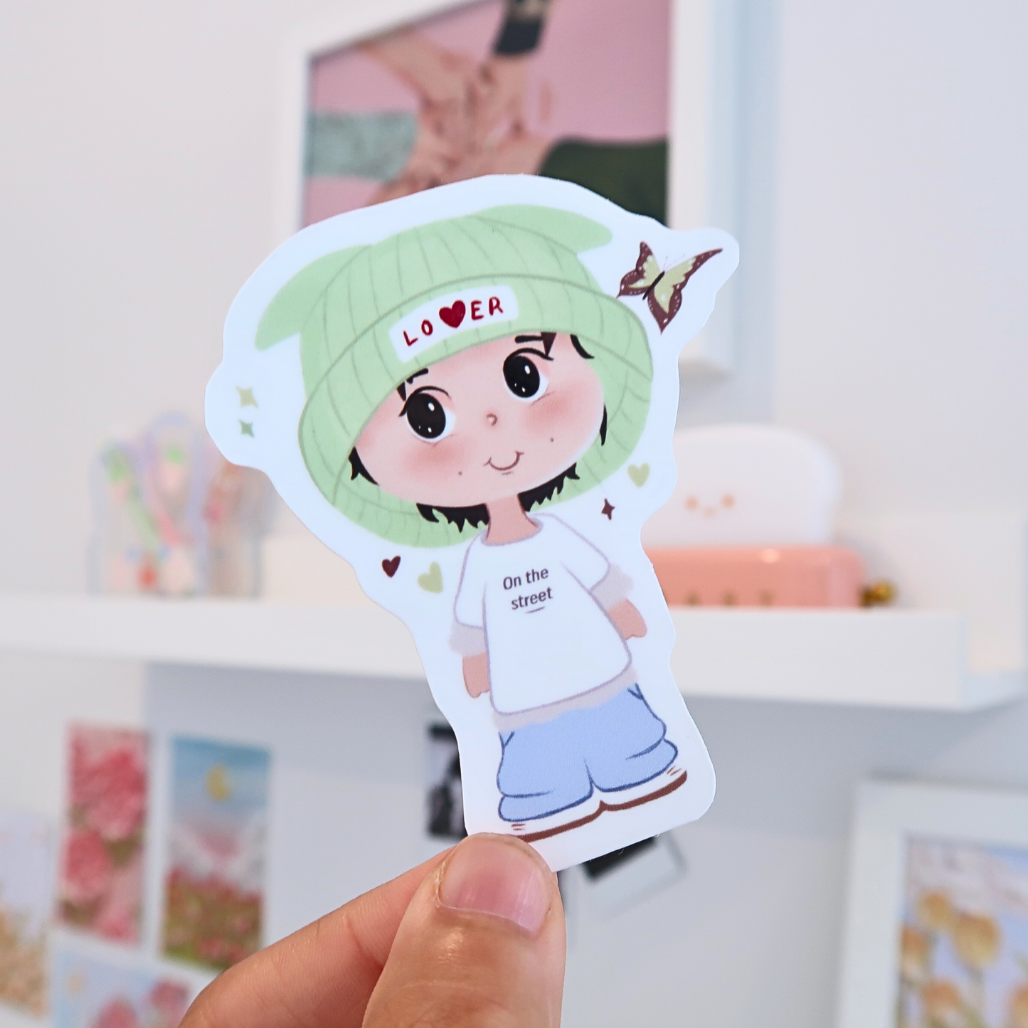 hobi on the street waterproof sticker