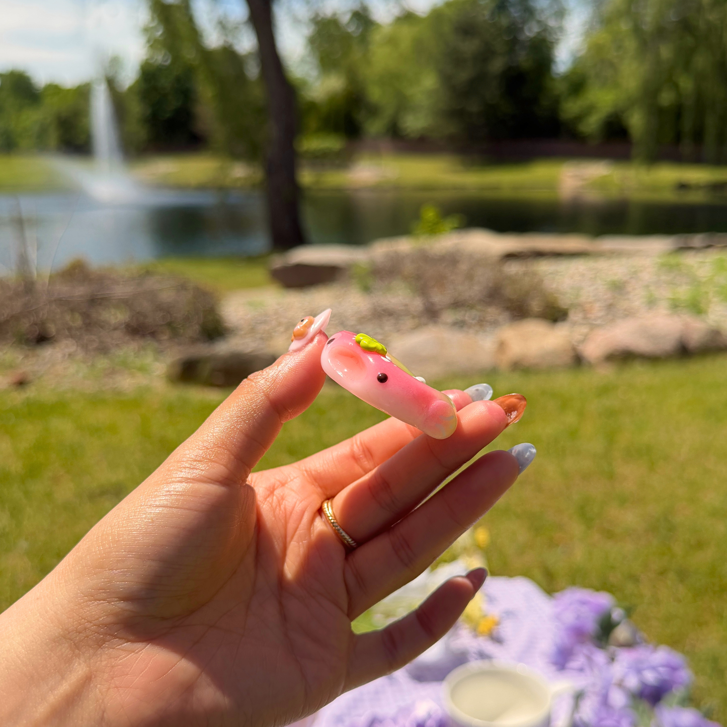 strawberry 🍓 jelliwhale worry stone