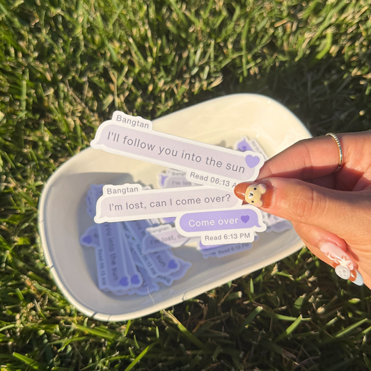 arirang lryic text messages | waterproof stickers