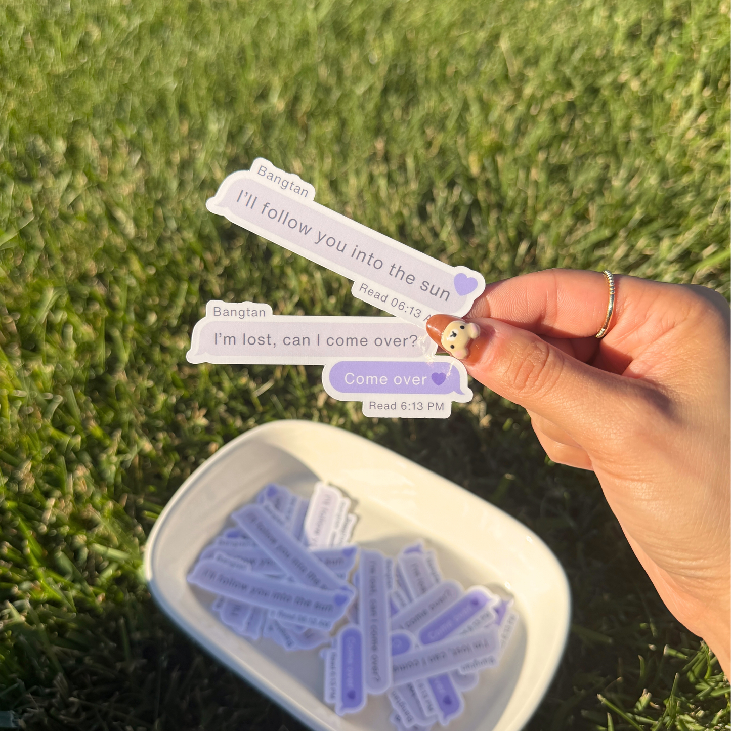 arirang lryic text messages | waterproof stickers