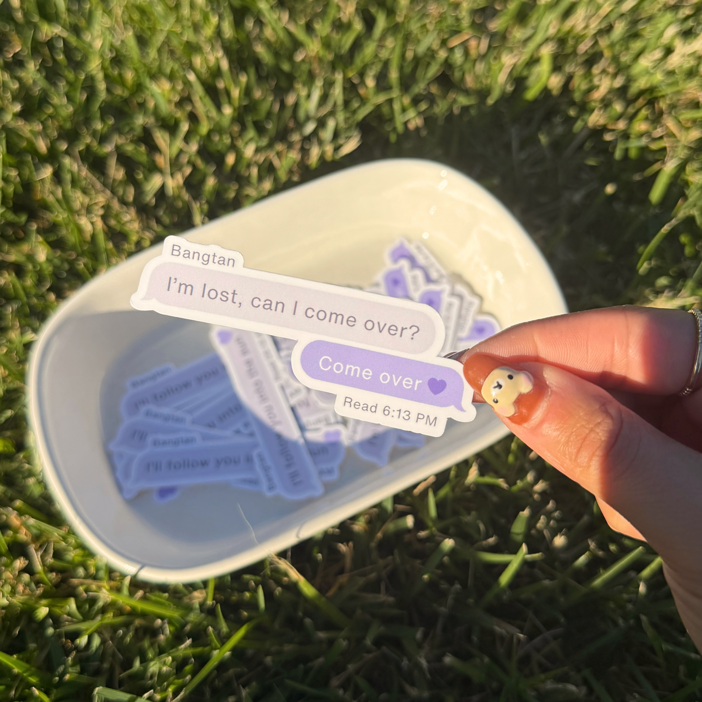 arirang lryic text messages | waterproof stickers