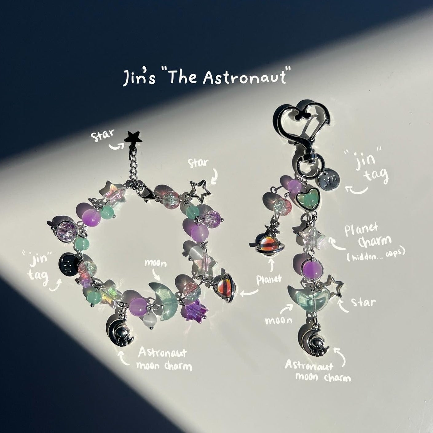 jin "the astronaut" inspired bracelet