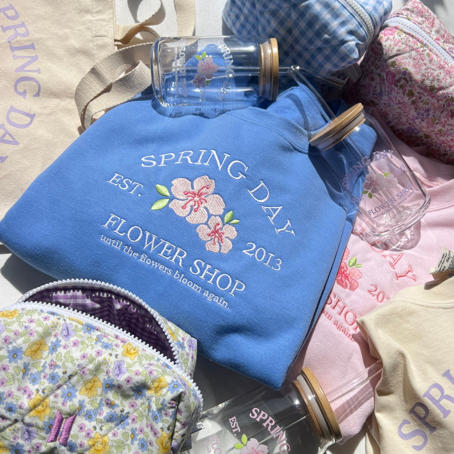 [PRE-ORDER] spring day flower shop crewneck - embroidered OR regular print