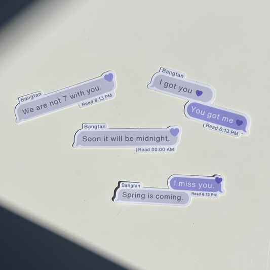bangtan lyric text messages | waterproof sticker