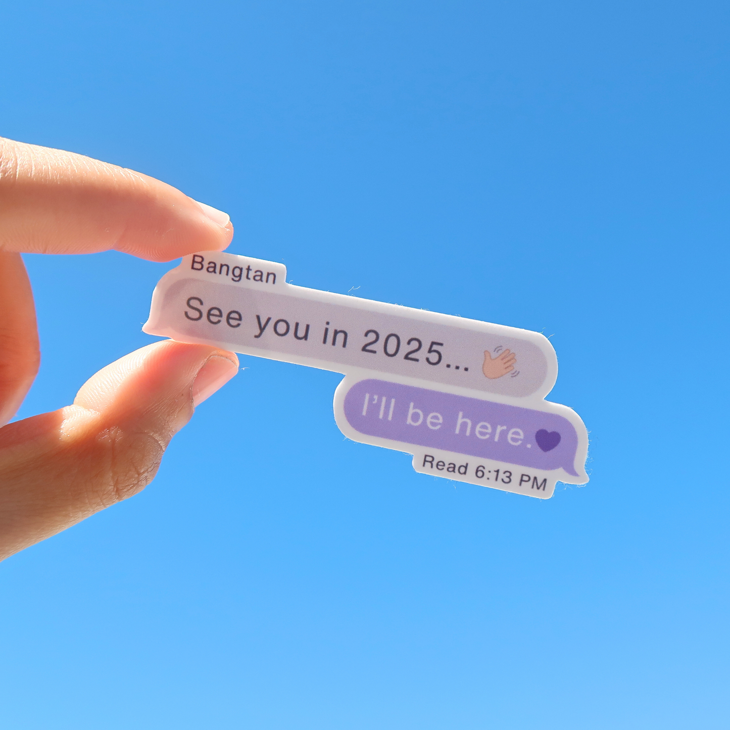 bangtan | see you in 2025 text | waterproof sticker