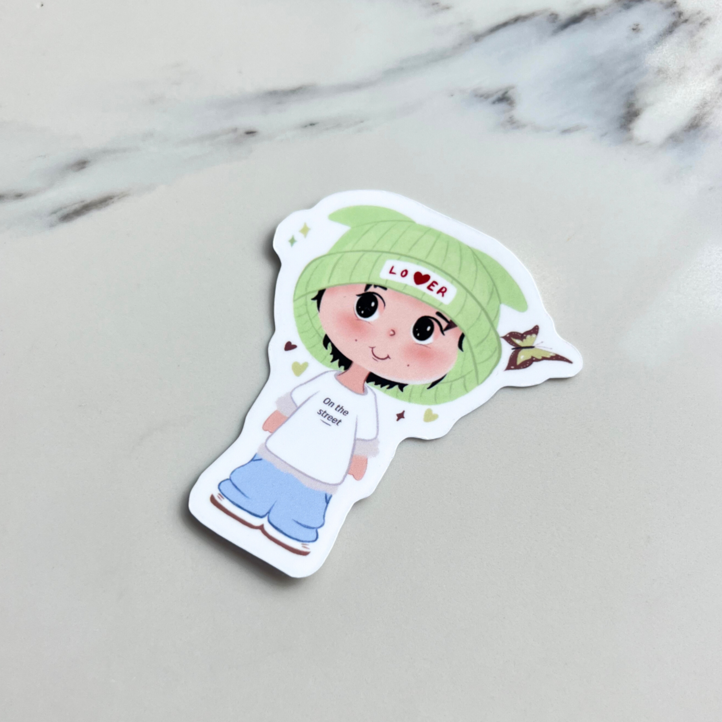 hobi on the street waterproof sticker