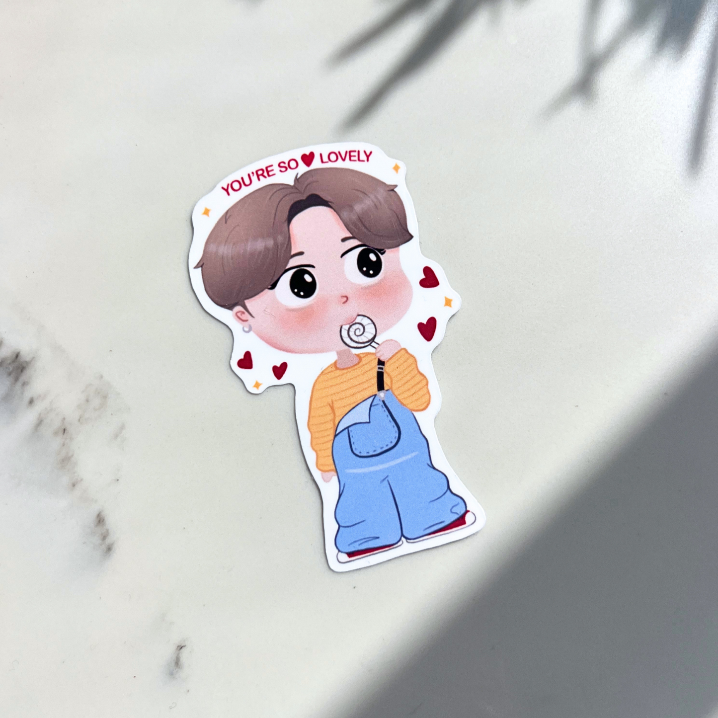 jimin runbts waterproof sticker