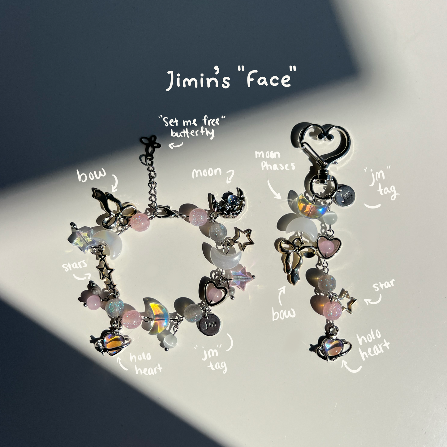 jimin "face" inspired bracelet