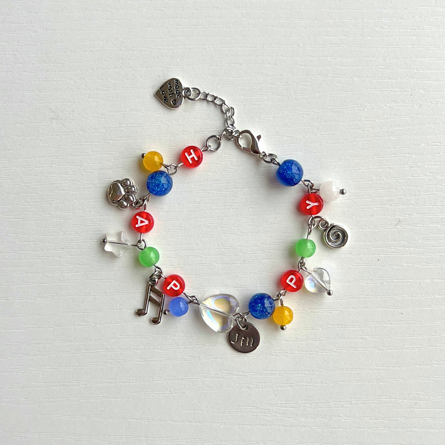 jin "happy" inspired bracelet